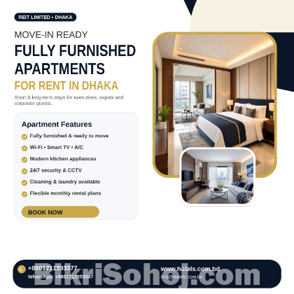 Premium Furnished 3BHK Apartment for Rent in Bashundhara